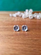 Load image into Gallery viewer, •Made-to-Order - Silver Flower Studs