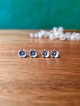 Load image into Gallery viewer, •Made-to-Order - Silver Flower Studs
