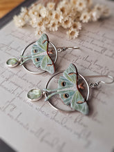 Load image into Gallery viewer, • Made-to-Order Moonlit Flight: Luna Moth Earrings