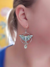 Load image into Gallery viewer, • Made-to-Order Moonlit Flight: Luna Moth Earrings