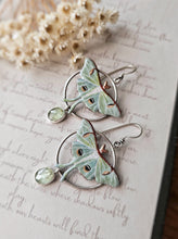 Load image into Gallery viewer, • Made-to-Order Moonlit Flight: Luna Moth Earrings