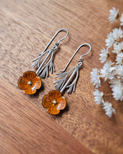 Load image into Gallery viewer, • Made-to-Order, Bloom Earrings - California Poppy