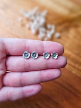Load image into Gallery viewer, •Made-to-Order - Silver Flower Studs
