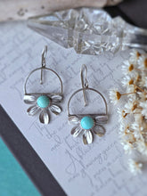 Load image into Gallery viewer, Pair 11: Turquoise Daisy Earrings
