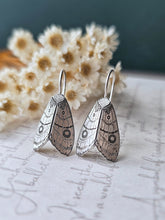 Load image into Gallery viewer, • Made-to-Order Moth earrings: 2 sizes
