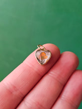 Load image into Gallery viewer, California Poppy Heart Charm 18k
