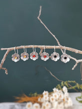 Load image into Gallery viewer, •Made-to-Order: Silver Mini Flower Earrings
